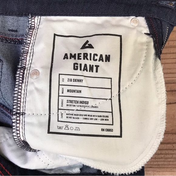 American Giant 218 Skinny Jeans in Mountain Wash Size 26 - Picture 12 of 12